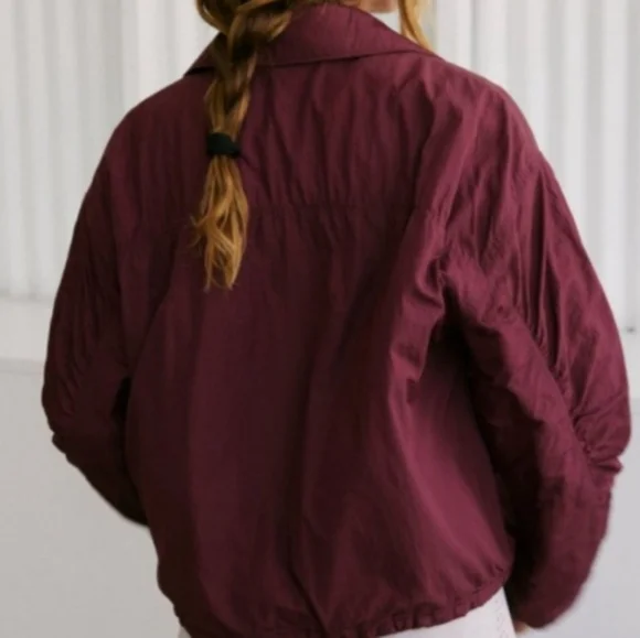 FP Movement by Free People Burgundy Puffer Jacket - - Picture 2 of 11